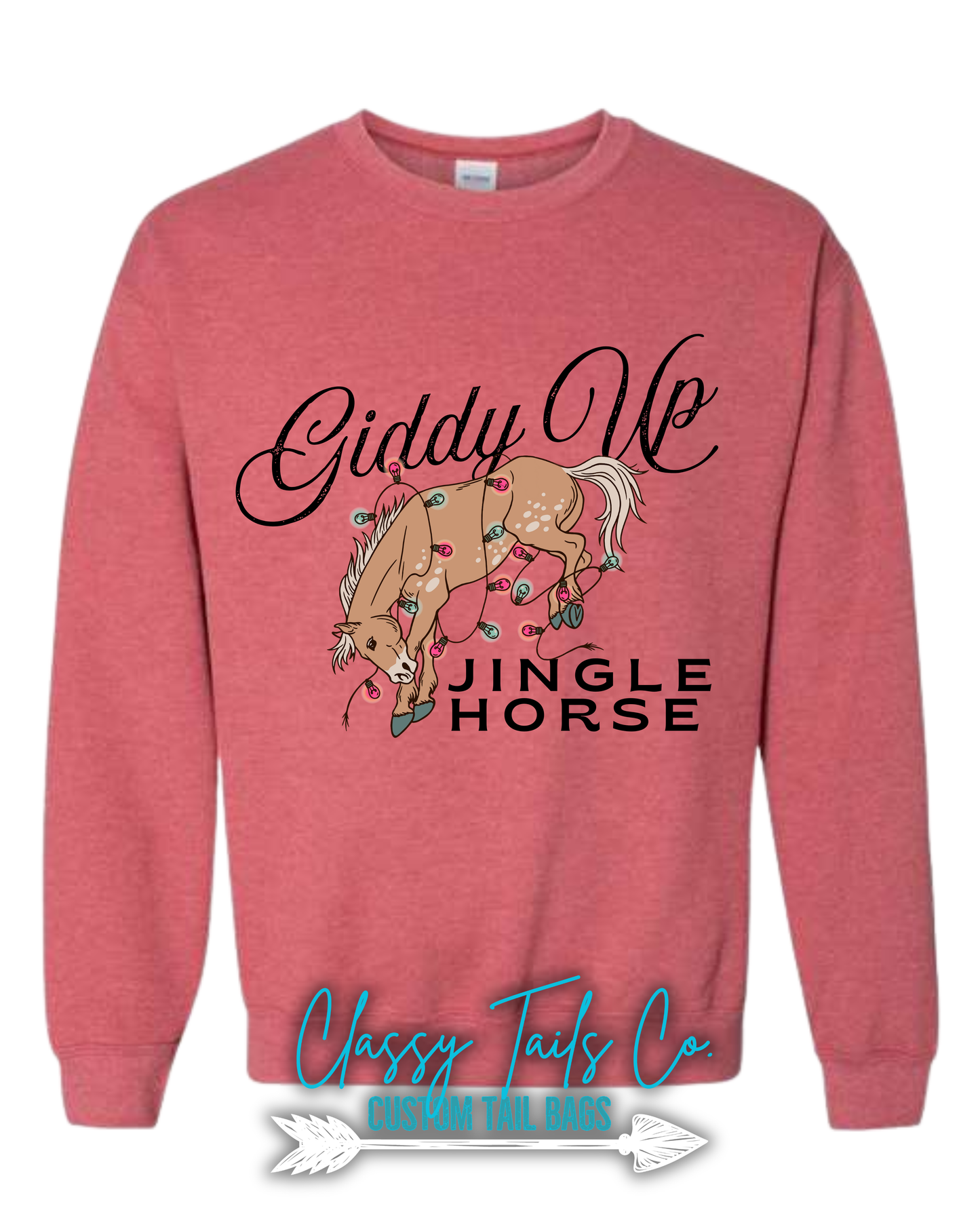 🎄 Jingle Horse Christmas Sweatshirt | Classy Tails Co. Exclusive